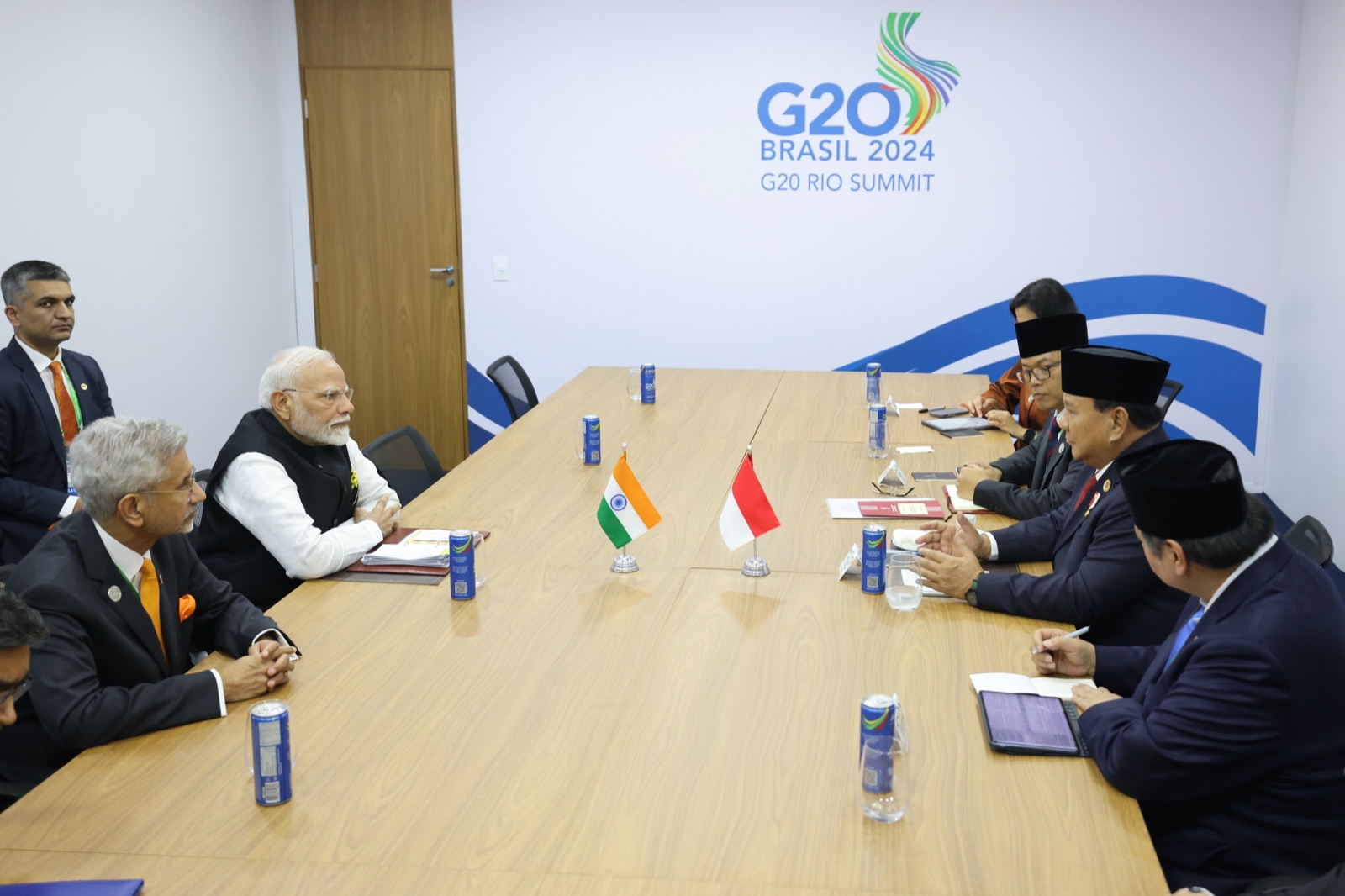 Presiden RI Prabowo Subianto melakukan pertemuan bilateral dengan Perdana Menteri (PM) India Narendra Modi. (Foto/Tim Prabowo).