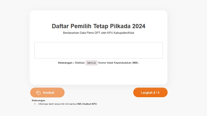 Cara Cek DPT Online Pilkada 2024. (Foto/tangkapan layar website kpu).