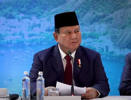 Presiden Prabowo saat menghadiri Indonesia-Brasil Business Forum yang digelar di Copacabana Palace, Rio de Janeiro, Minggu (17/11/2024)