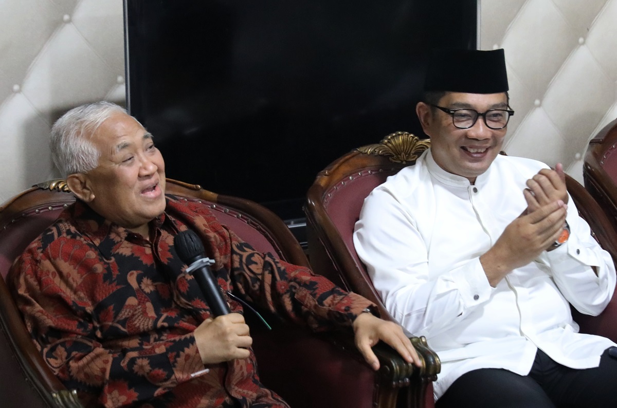 Mantan Ketua Umum PP Muhammadiyah Din Syamsuddin (kiri). (Foto/Tim RK-Suswono).