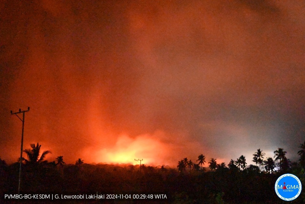 Situasi Erupsi Gunung Lewotobi Laki-Laki (Foto/BNPB)