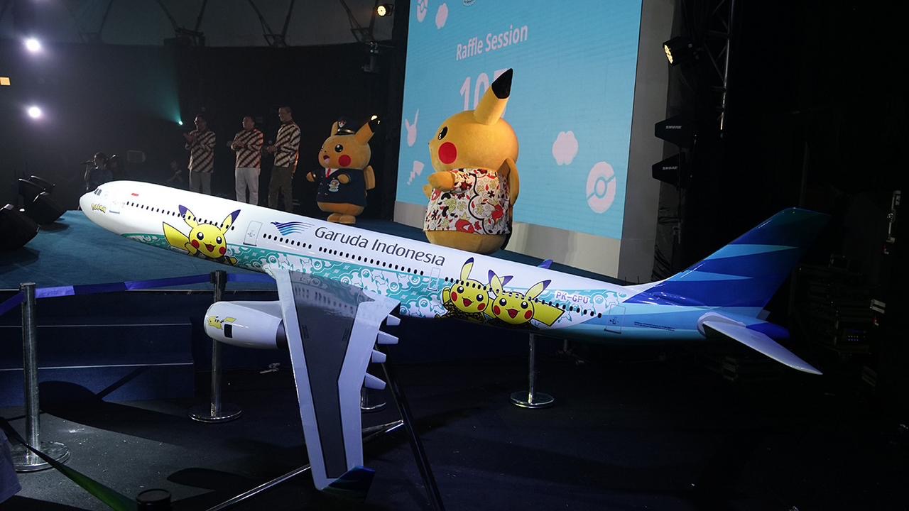 Gandeng Pokemon, Garuda Luncurkan Desain Livery Pikachu Jet GA-2. (Foto/Garuda).