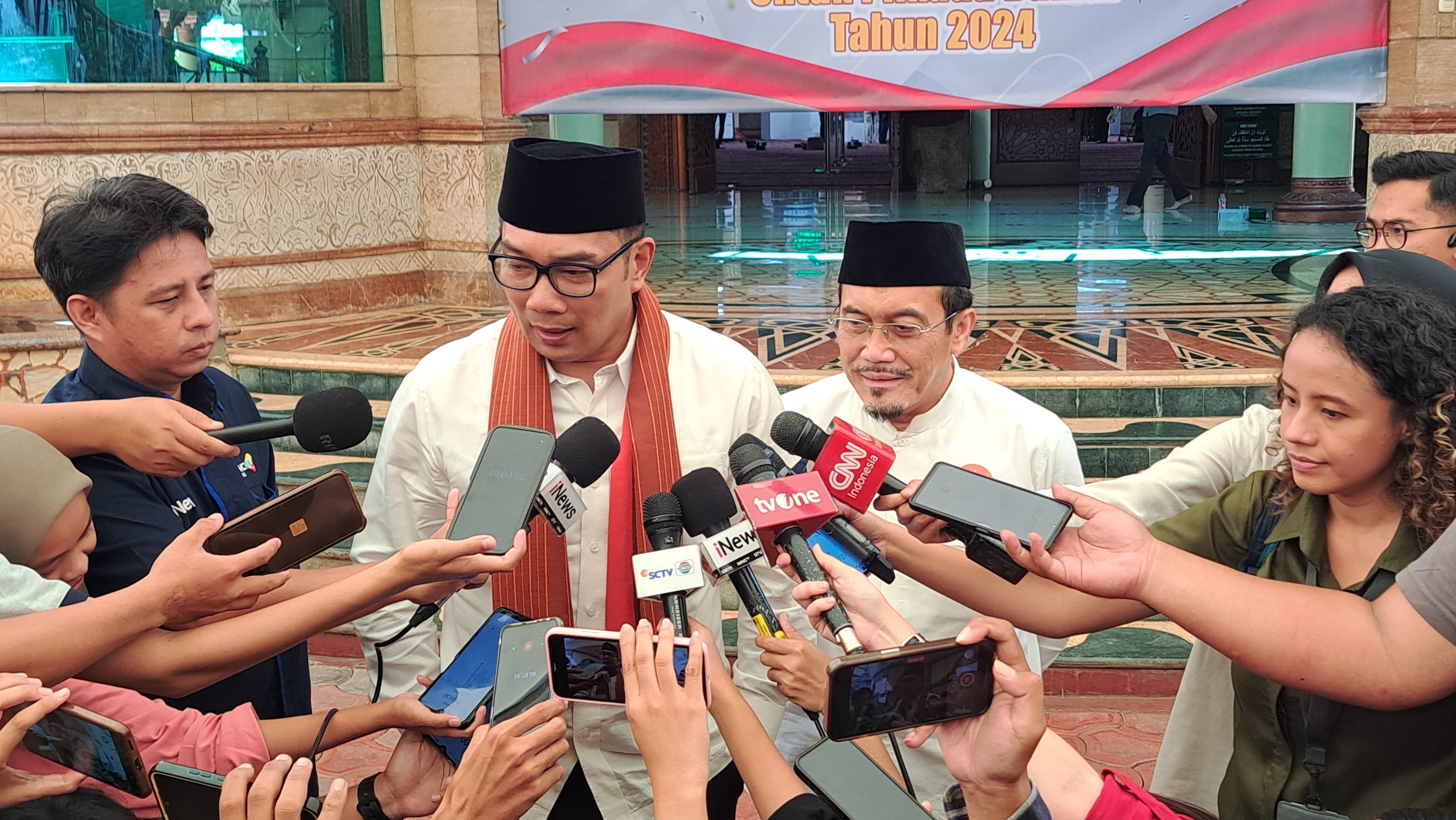 Acara tablig akbar dan doa bersama untuk Pilkada Damai 2024 yang digelar Polda Metro Jaya, di Masjid Al Kautsar, Jakarta Selatan, (Beritanasional/Istimewa)