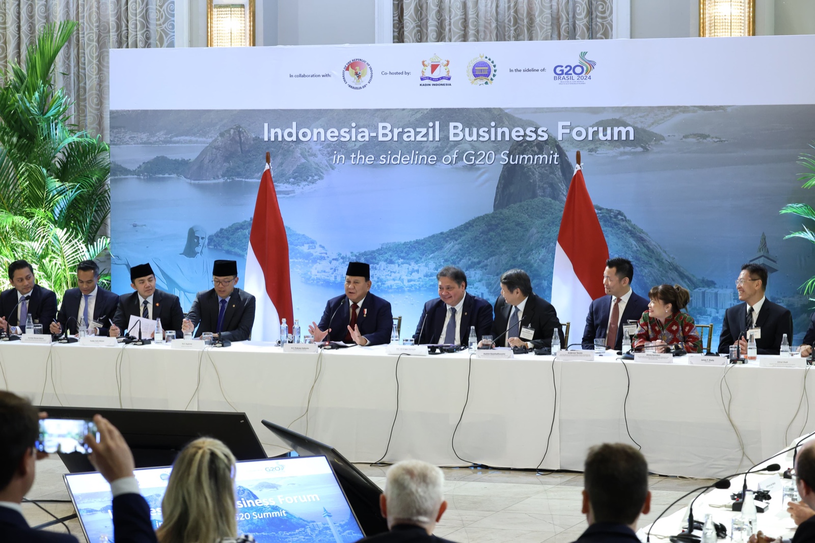 Presiden RI Prabowo Subianto hadiri acara Indonesia-Brazil Business Forum . (Foto/Tim Prabowo).