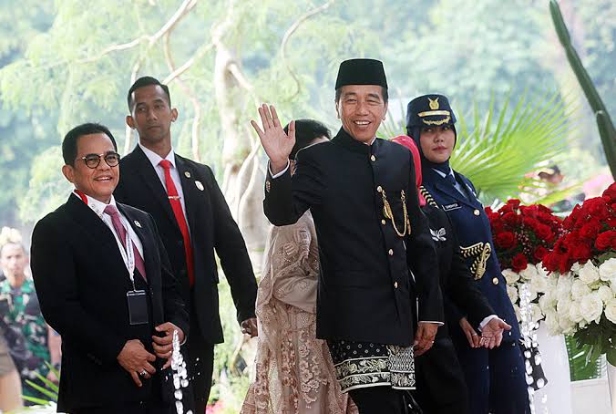 Presiden Ke-7 RI Jokowi saat di Gedung MPR/DPR. (BeritaNasional/Elvis Sendouw)