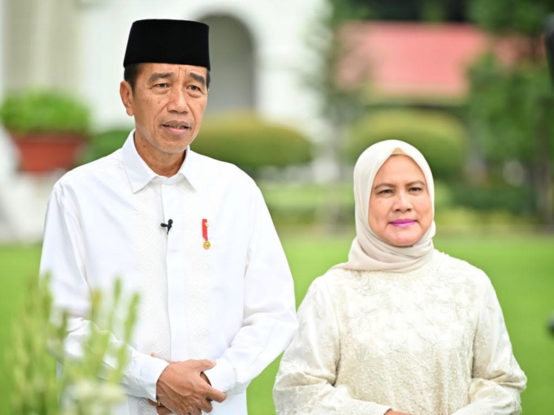 Presiden Ke-7 Indonesia Joko Widodo (Jokowi) bersama istrinya, Iriana Jokowi. (Foto/Setpres)