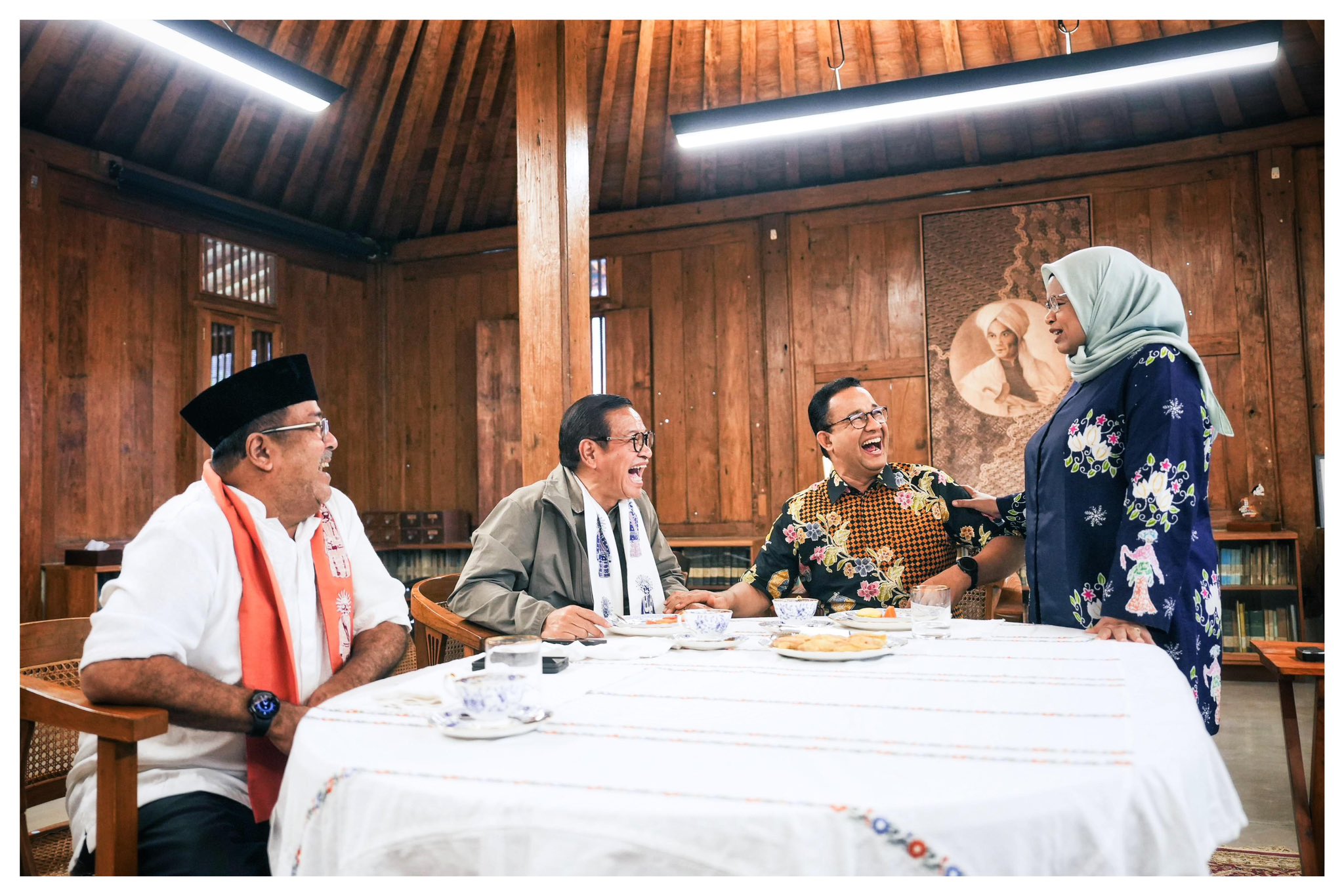 Pramono-Rano Sambangi Rumah Anies Baswedan. (Foto/x/Anies Baswedan).