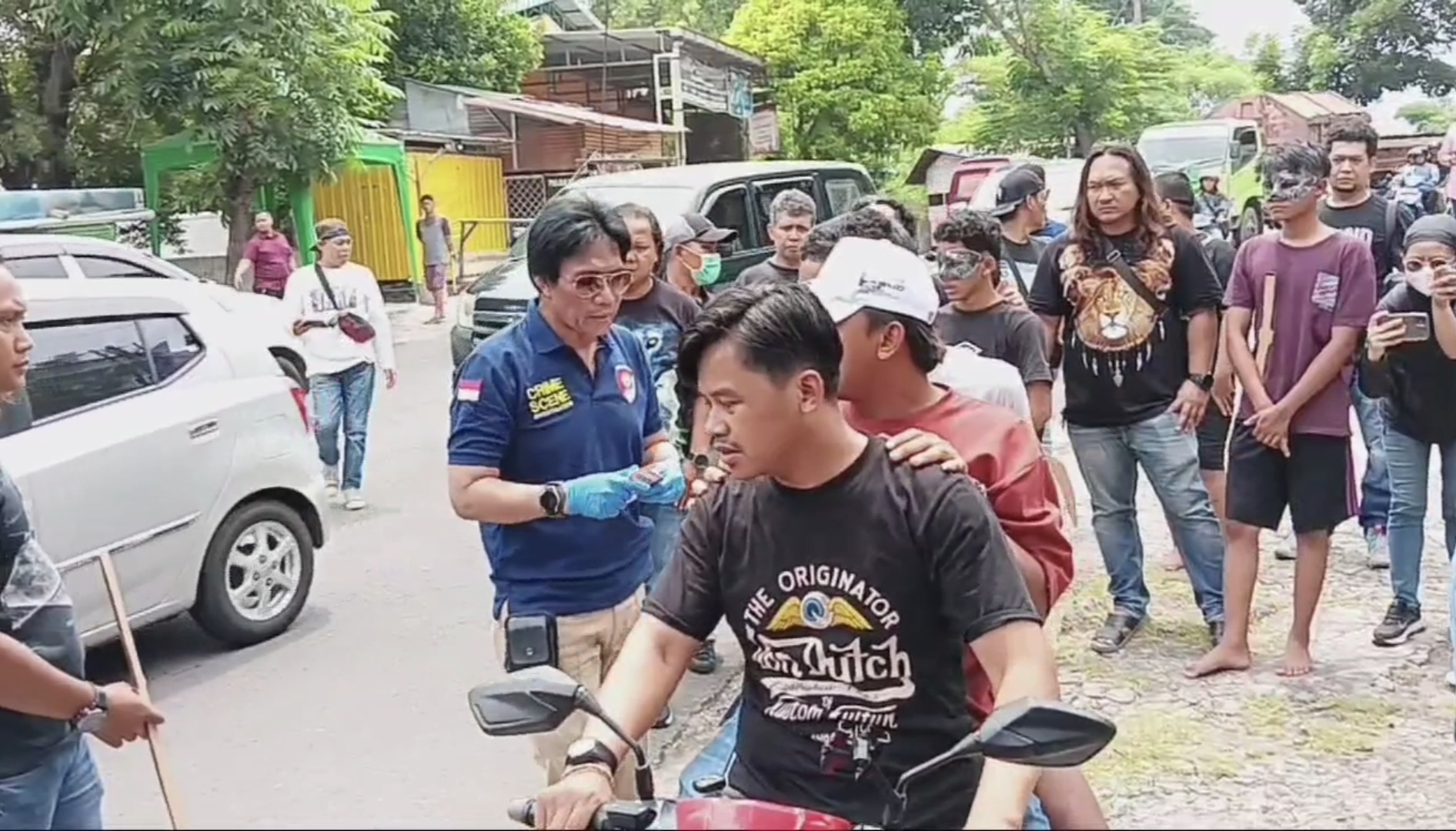 Kasus Penembakan Siswa SMK Semarang Polisi Lakukan Pra Reka Ulang di Lokasi. (Foto/kontributor/febri)