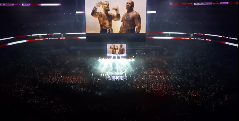 Mike Tyson vs Jake Paul berlangsung di AT&T Stadium, Sabtu, 16 November 2024. (Foto/Doc. Netflix)