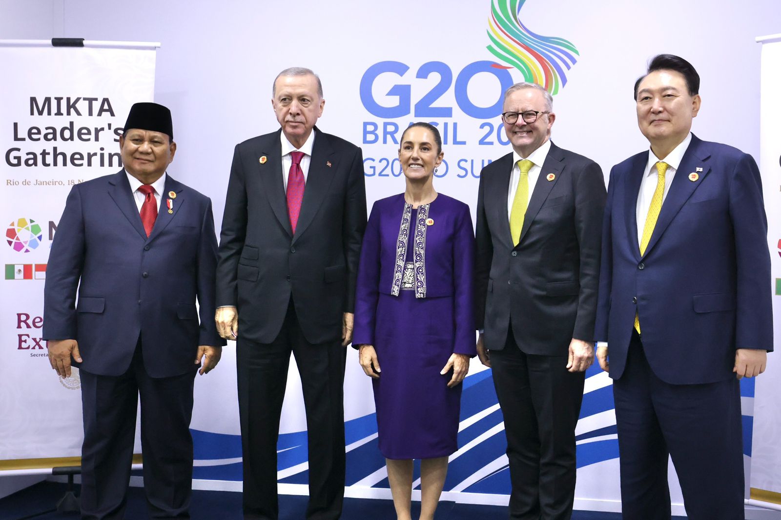 Momen Akrab Prabowo Bersama Erdogan hingga Presiden Korsel di KTT G20 Brazil. (Foto/Tim Prabowo).