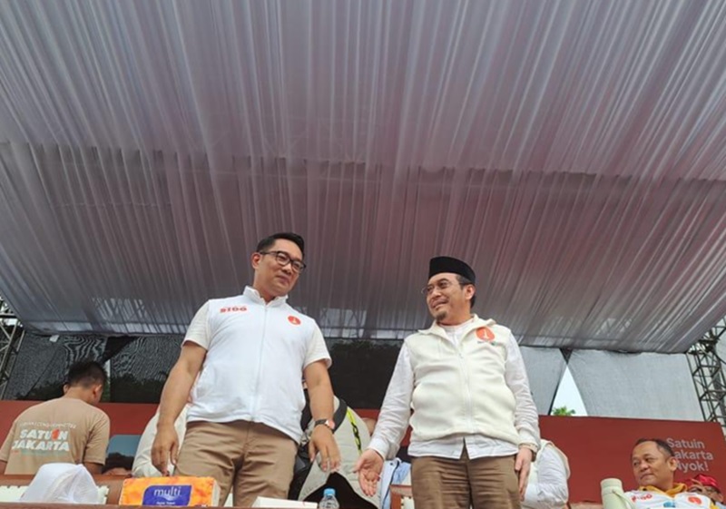 Bakal Calon Gubernur dan Wakil Gubernur DKI Jakarta, Ridwan Kamil dan Suswono. (BeritaNasional/Oke Atmaja)