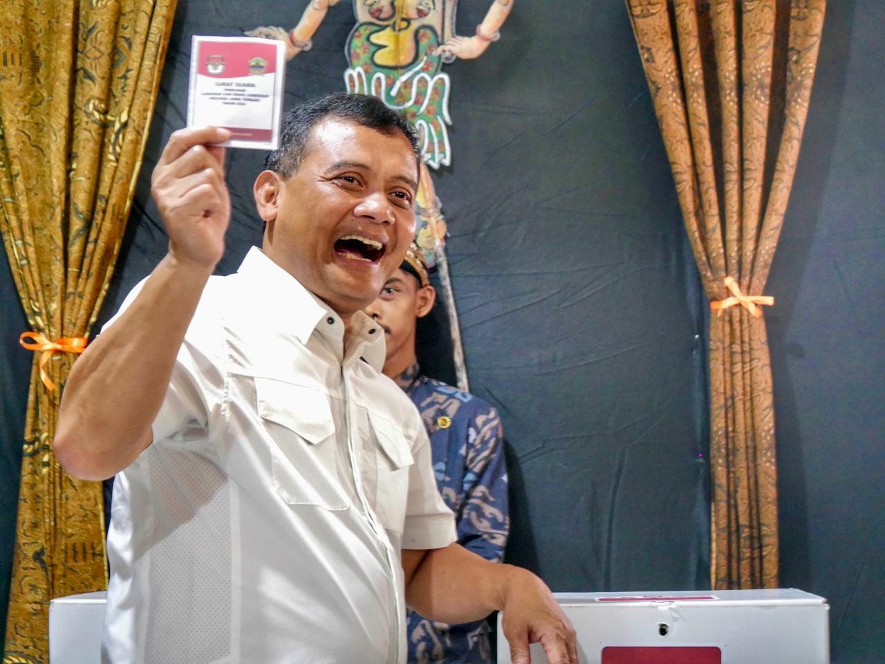 Cagub Jawa Tengah nomor urut 2 Ahmad Luthfi. (Foto/Kontributor/Febry Mustafat)