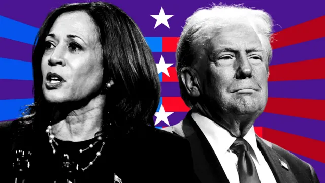 Kamala Harris dan Donald Trump. (Foto/BBC News)