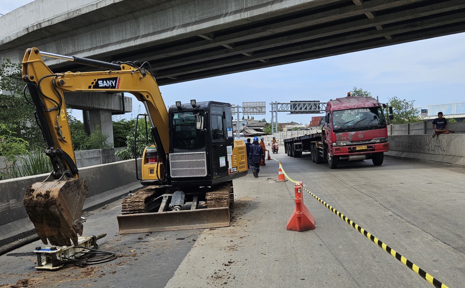 Pipa BBM Pertamina Plumpang di Cilincing Bocor. (Foto/istimewa).