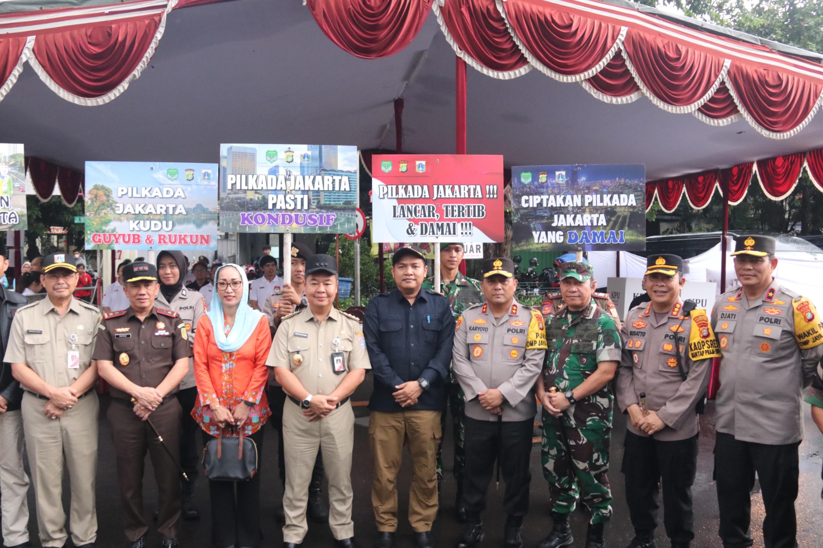 Pemprov Jakarta, Polda Metro Jaya, hingga Kodam Jaya meninjau persiapan Pilkada Serentak 2024. (BeritaNasional/Bachtiarudin Alam)