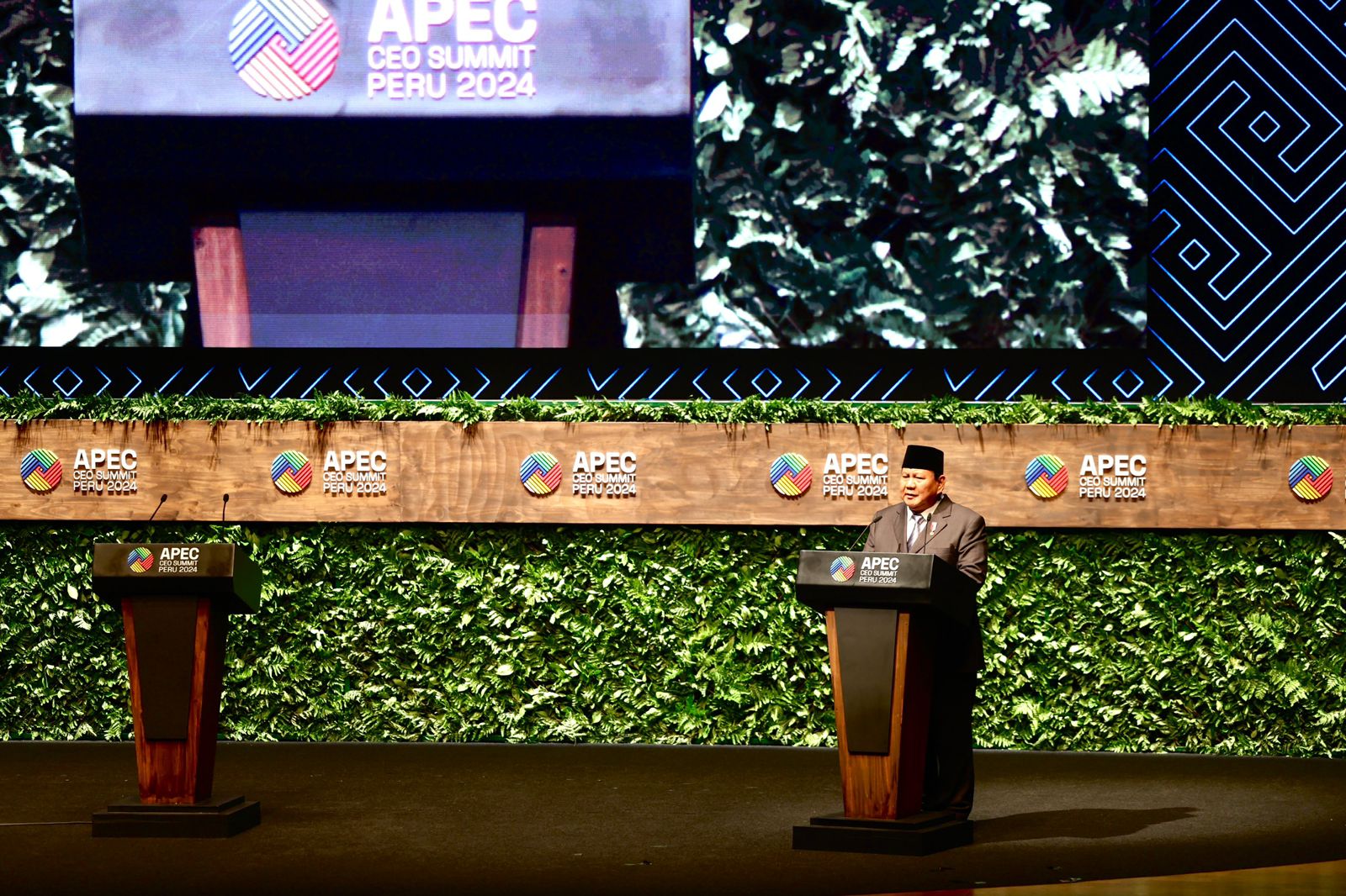 Prabowo Bicara di APEC CEO Summit 2024. (Foto/Tim Prabowo).