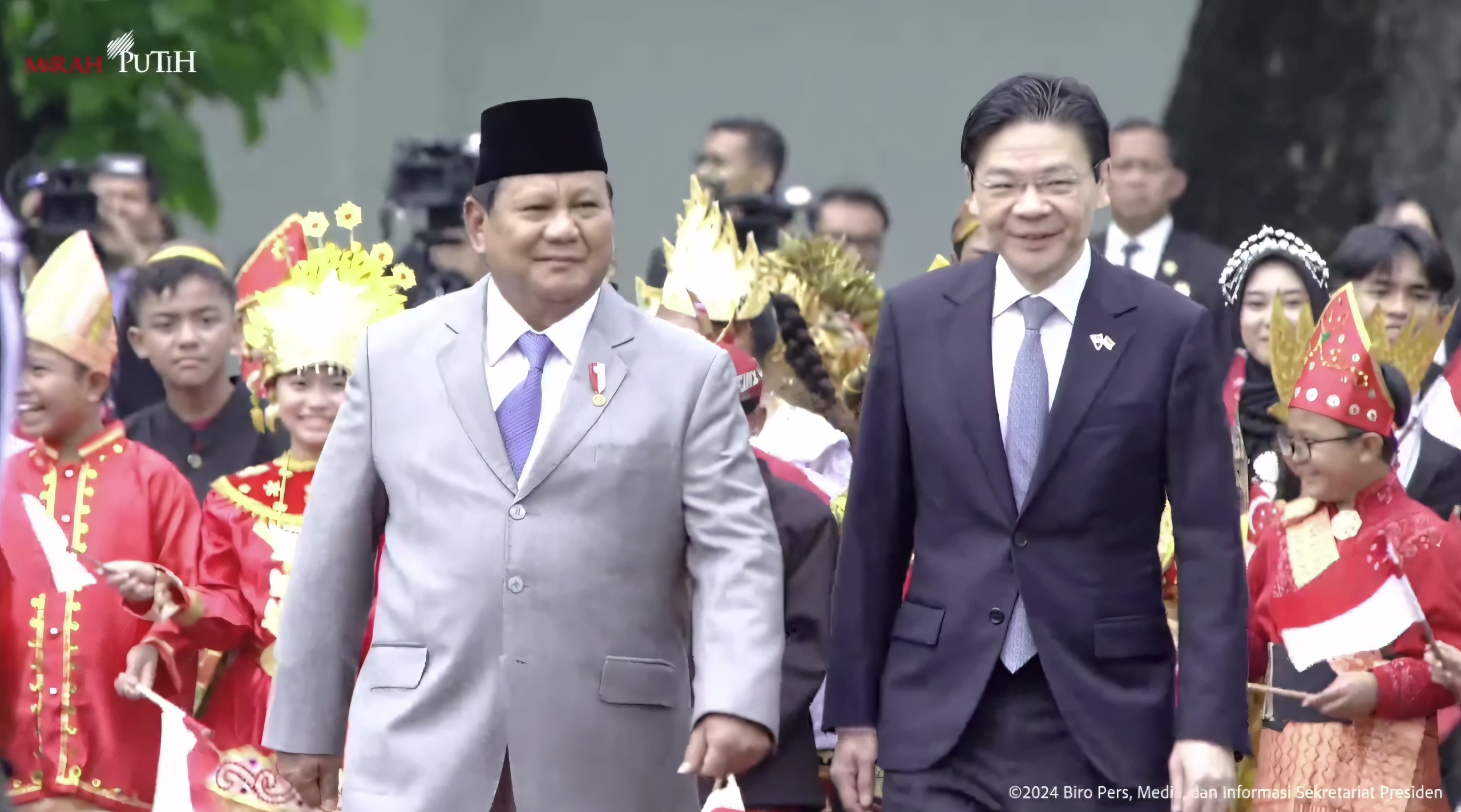 Prabowo Terima Kunjungan PM Singapura Lawrence Wong. (Foto/YouTube Sekretariat Presiden).