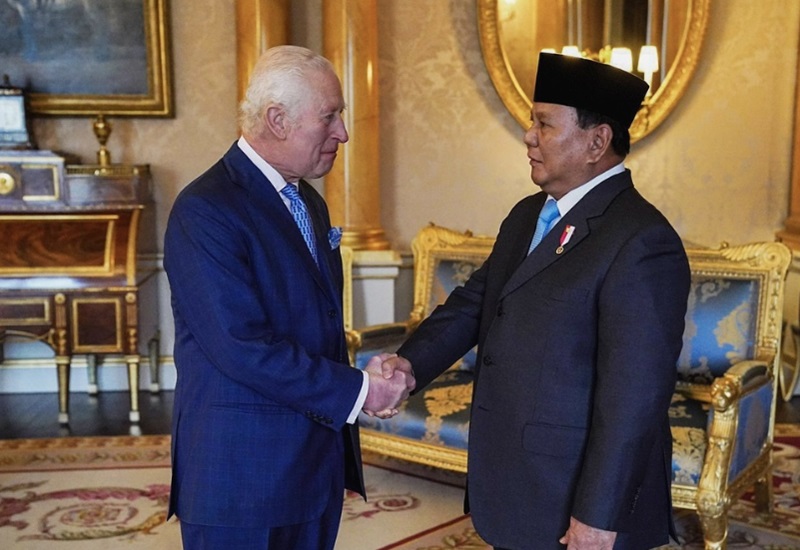 Presiden Prabowo dan Raja Charles (Foto/Instagram Prabowo)