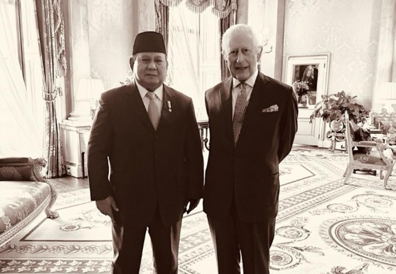 Presiden Prabowo Subianto bersama Raja Charles (Foto/Instagram Prabowo)