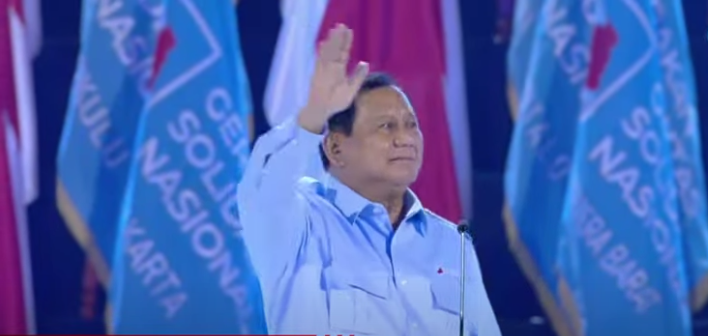 Presiden Indonesia periode 2024-2029, Prabowo Subianto. (BeritaNasional/Tangkapan Layar)