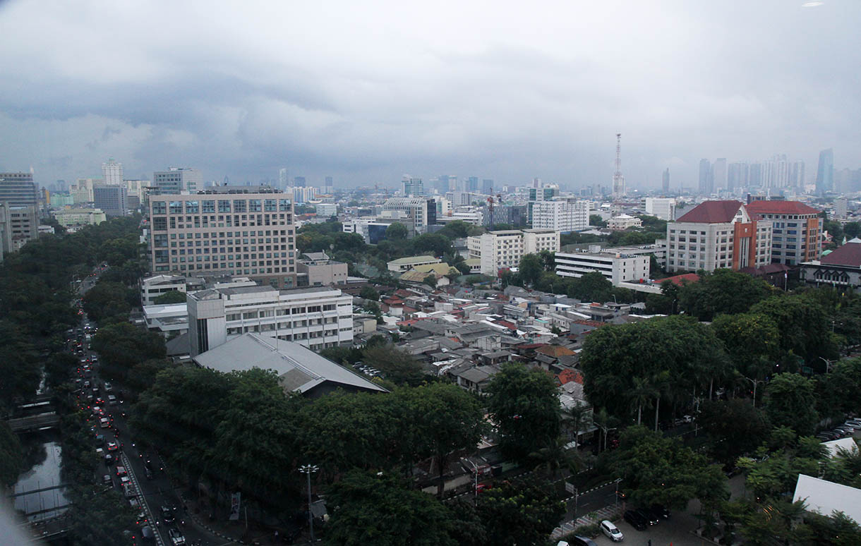 Deretan gedung bertingkat di Jakarta,Rabu (6/11/2024).(BeritaNasional.com/Oke Atmaja)