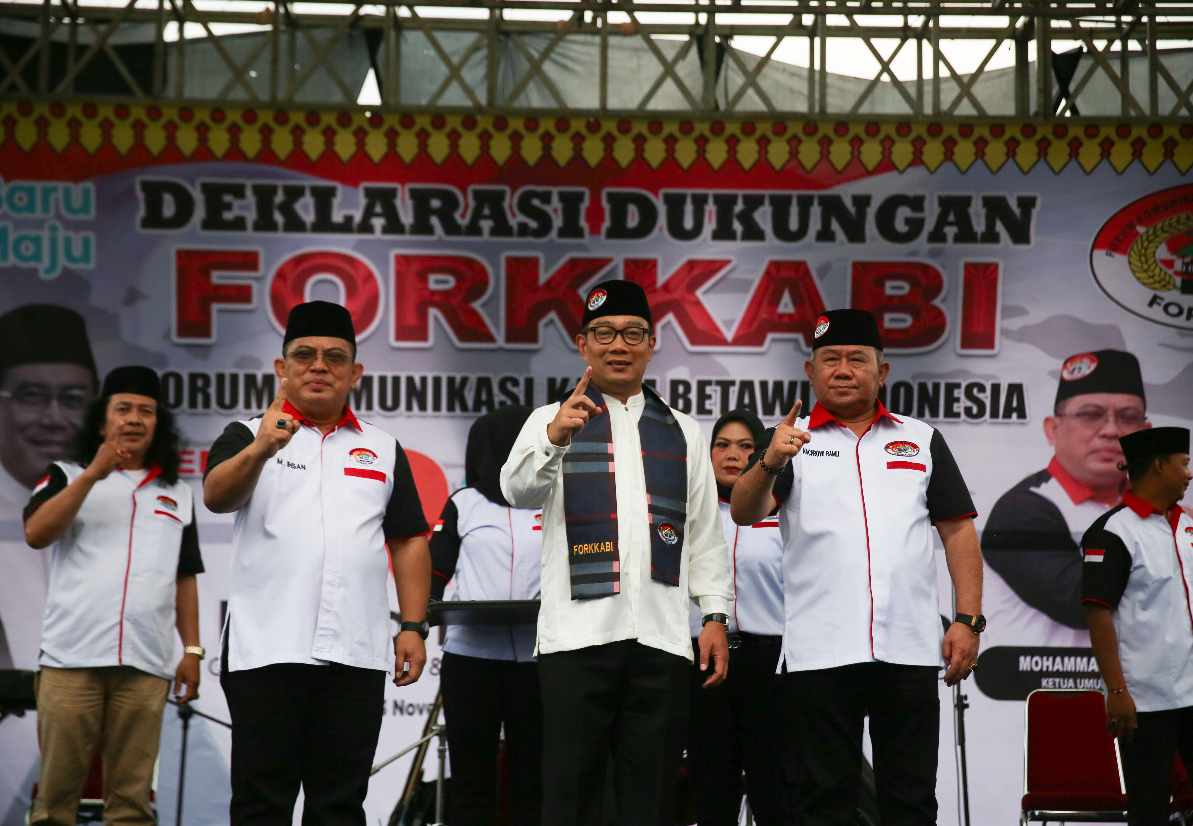 Deklarasi dukungan Forkkabi untuk Ridwan Kamil-Suswono. (Foto/Tim RK-Suswono).