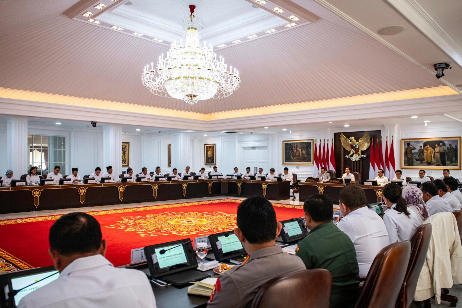 Sebelum Kunker ke Luar Negeri, Prabowo Pimpin Sidang Kabinet Paripurna. (Foto/setkab).