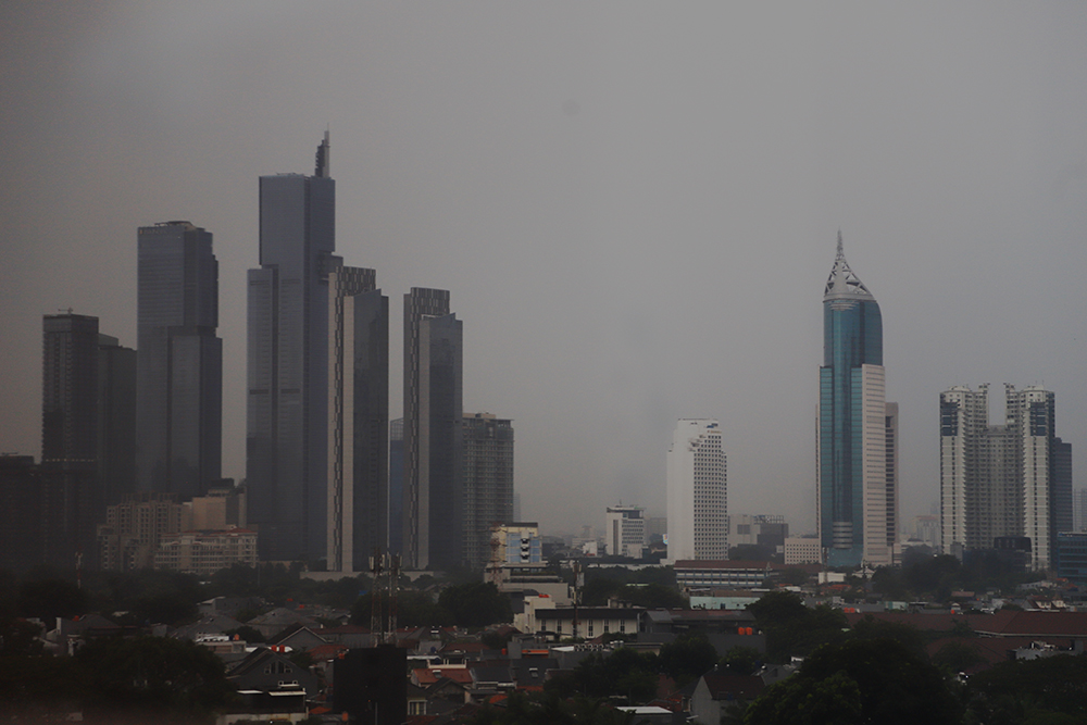 Situasi cuaca ektrim di Jakarta (BeritaNasional/Elvis)