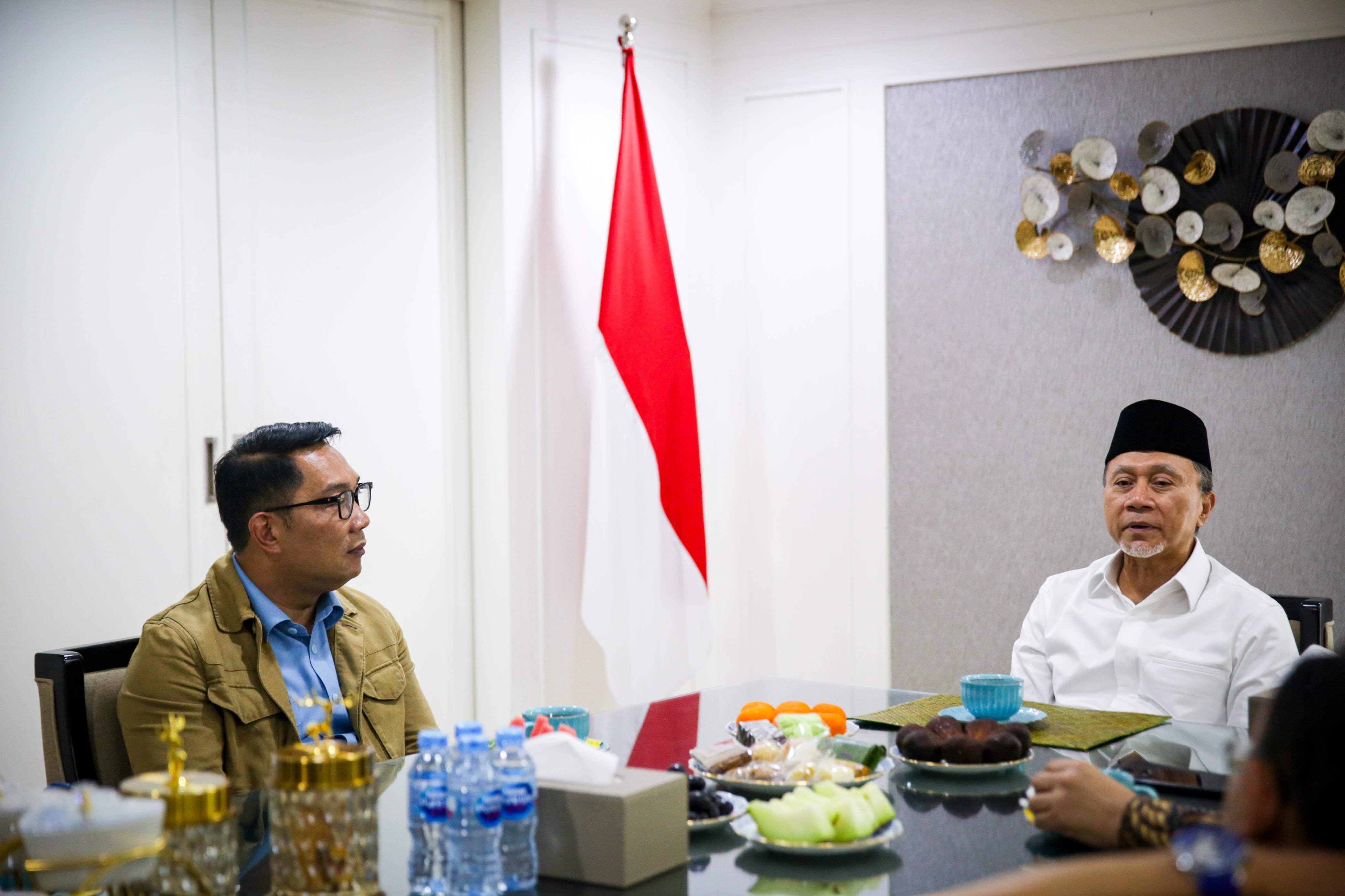 Ridwan Kamil Sempat Bertemu Ketum PAN Zulhas di Masa Tenang. (Foto/Tik RK-Suswono).