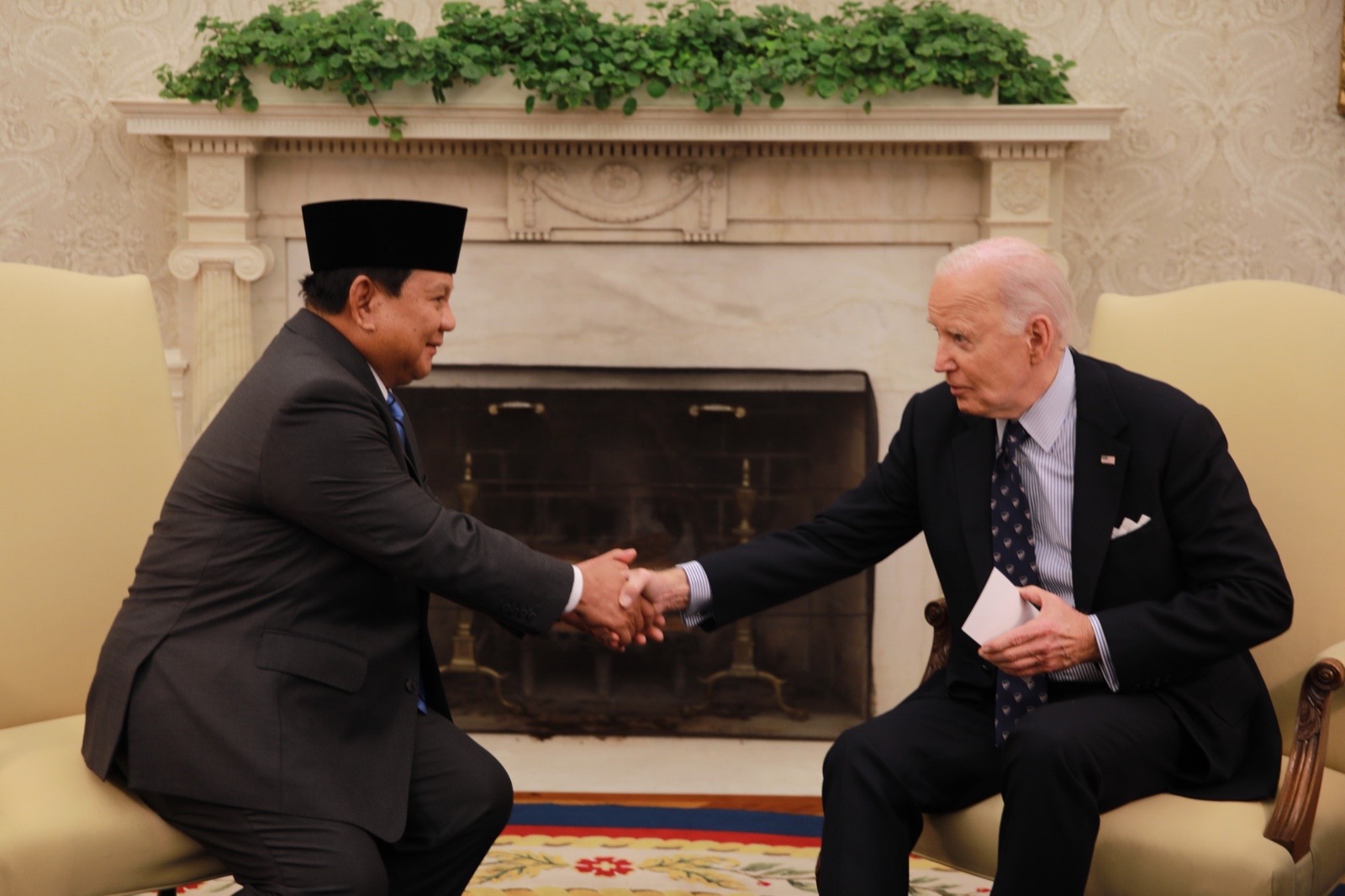 Presiden RI Prabowo Subianto saat bertemu Presiden AS Joe Biden. (Foto/Tim Prabowo).