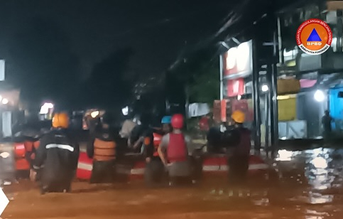 Banjir bandang terjadi di Kabupaten Ponorogo, Jawa Timur. (Foto/BNPB Ponorogo)