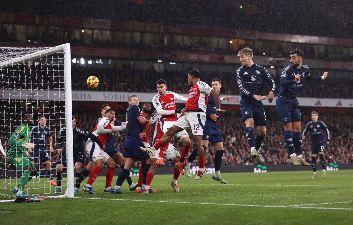 Arsenal vs Manchester United di Liga Inggris. (Foto/Premier League).