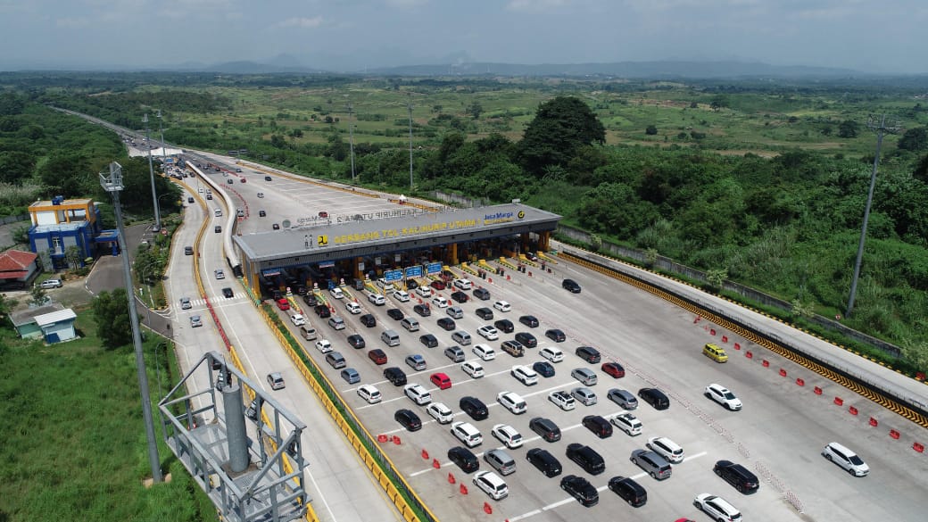 Volume Lalu Lintas di Gerbang Tol Wilayah Trans Jawa Meningkat. (Foto/Jasa Marga).