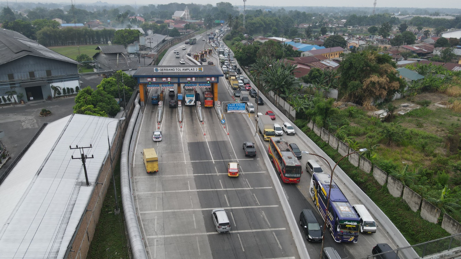 Situasi tol jelang Nataru (BeritaNasional/Jasa Marga)