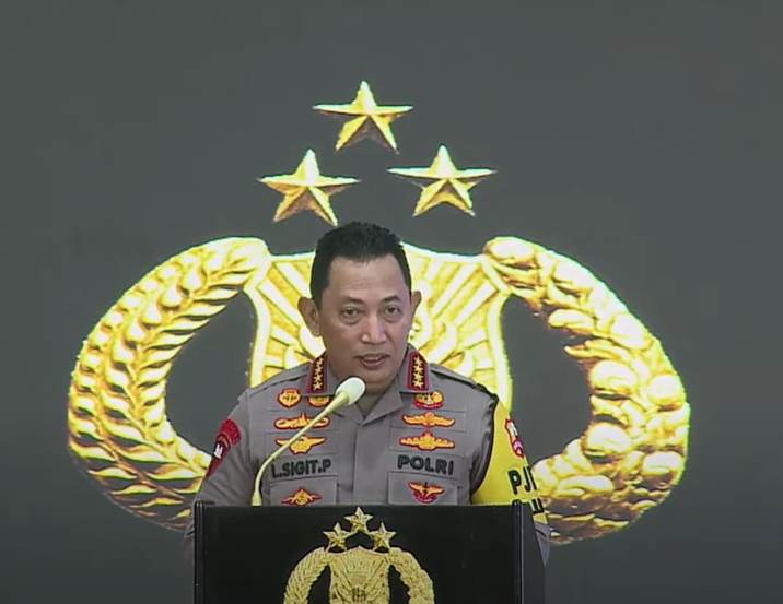 Kapolri Jenderal Polisi Listyo Sigit Prabowo saat pemaparan pencapaian Akhir Tahun 2024. (Foto/YouTube/Divisi Humas Polri)