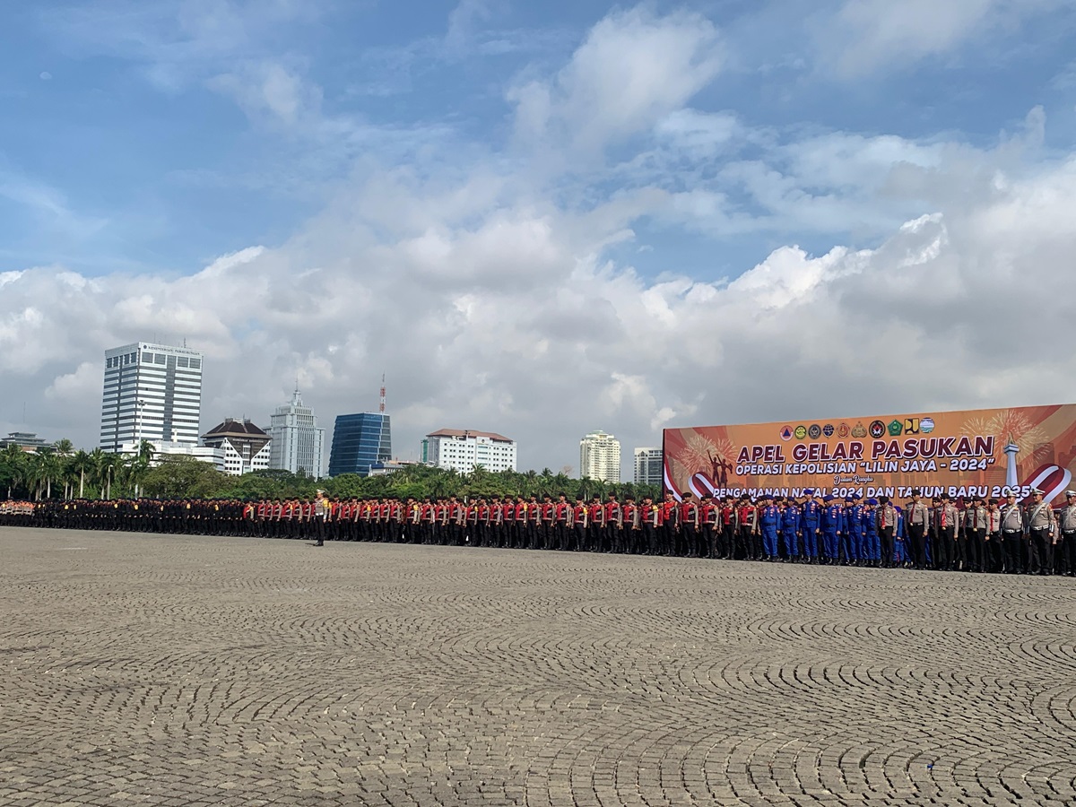 Apel gelar pasukan operasi lilin. (BeritaNasional/Bachtiar).