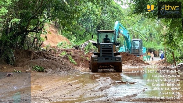 Kementerian PU Lakukan Langkah Tanggap Darurat Banjir dan Longsor Sukabumi. (Foto/Kemen PU).