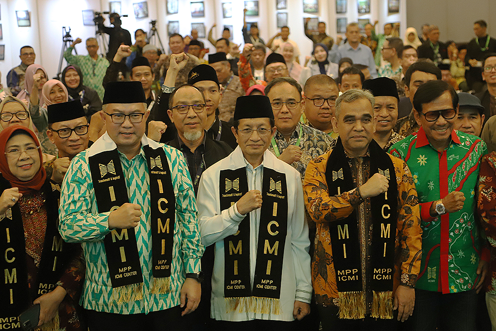 Ketua MPR RI Ahmad Muzani menghari acara Silaturahmi Kerja Nasional Ikatan Cendekiawan Muslim Se-Indonesia di Bogor, Jawa Barat, Minggu (15/12/2024). (BeritaNasional/Elvis Sendouw)