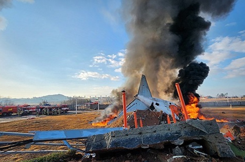 Pesawat Jeju Air meledak (Foto/Yonhap)