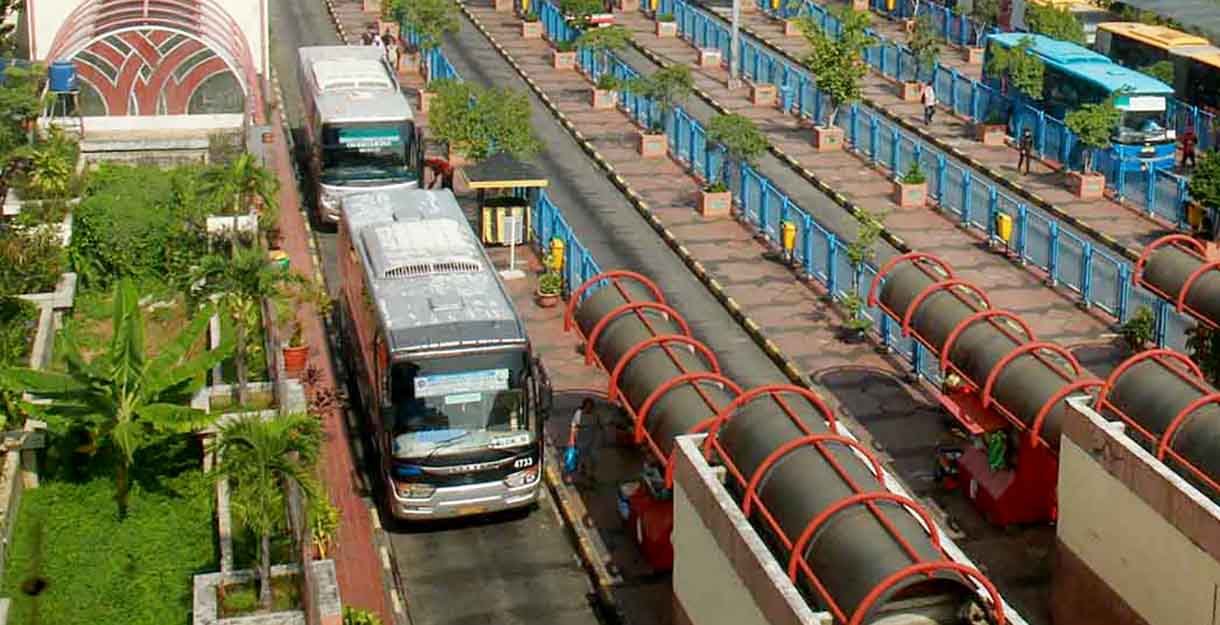 Terminal Blok M, salah satu terminal di Jakarta. (BeritaNasional/Oke Atmaja)