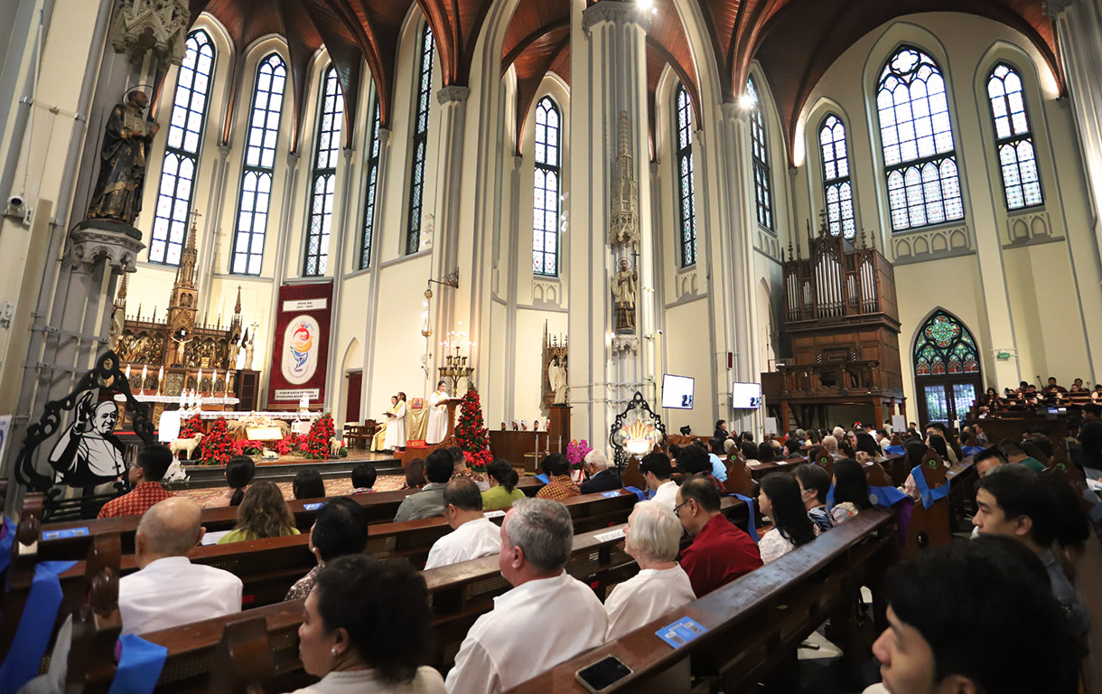 Ibadah Natal di Katedral Jakarta (BeritaNasional/Oke Atmaja)