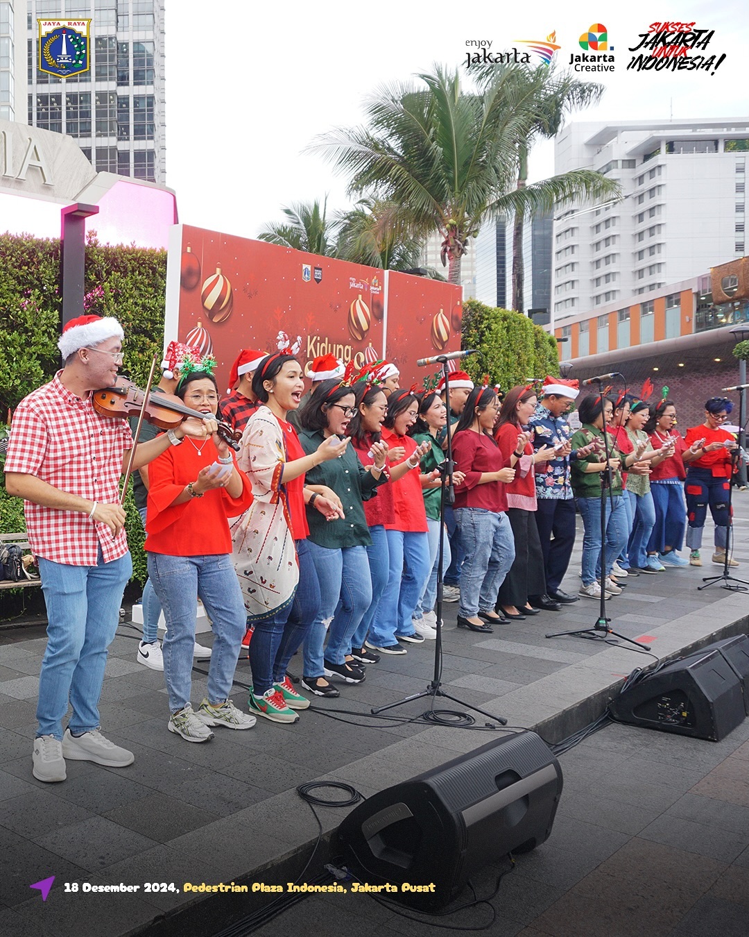 Penyelenggaraan Christmas Carol untuk menyambut Natal 2024. (Foto/Instagram/Disparekraf)