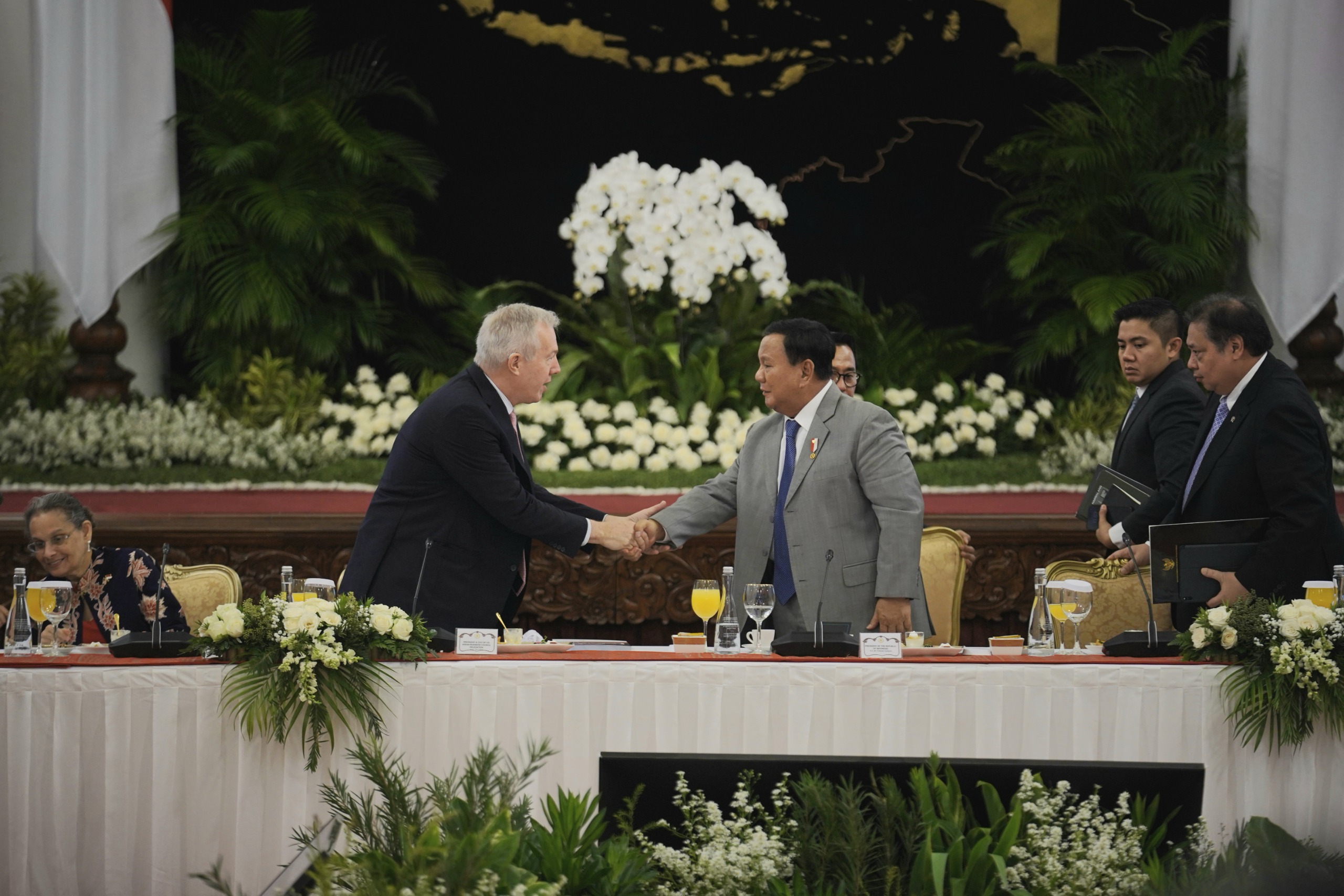 Prabowo Bertemu Para Pimpinan Perusahaan AS di Istana. (Foto/Tim Prabowo).