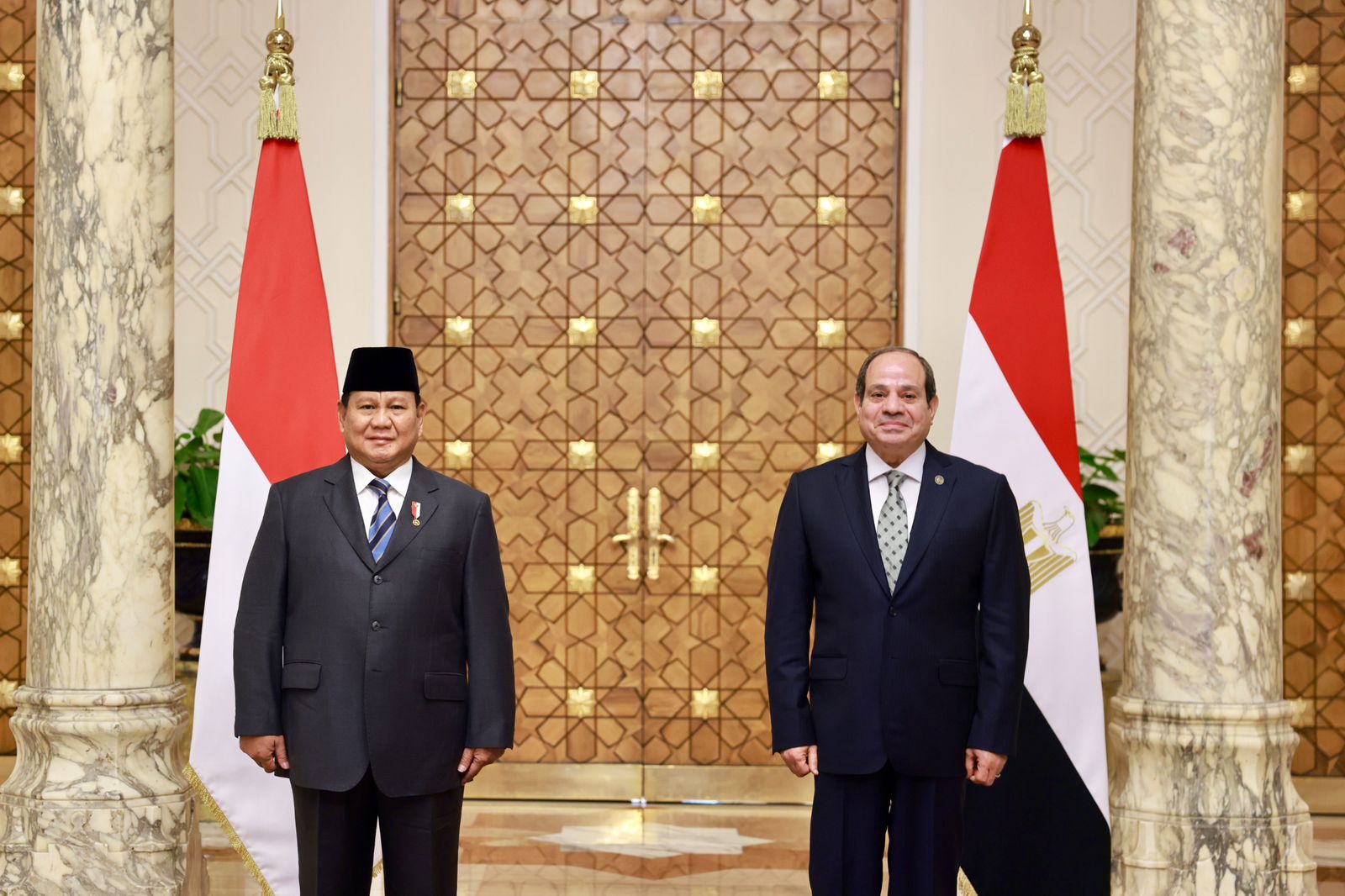 Presiden RI Prabowo Subianto saat pertemuan bilateral dengan Presiden Republik Arab Mesir Abdel Fattah El-Sisi. (Foto/Tim Prabowo).