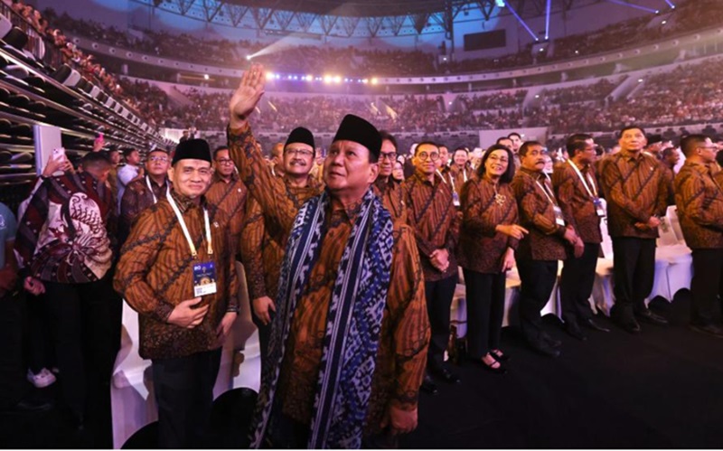 Presiden Prabowo dan para menteri (Foto/Tim Prabowo)