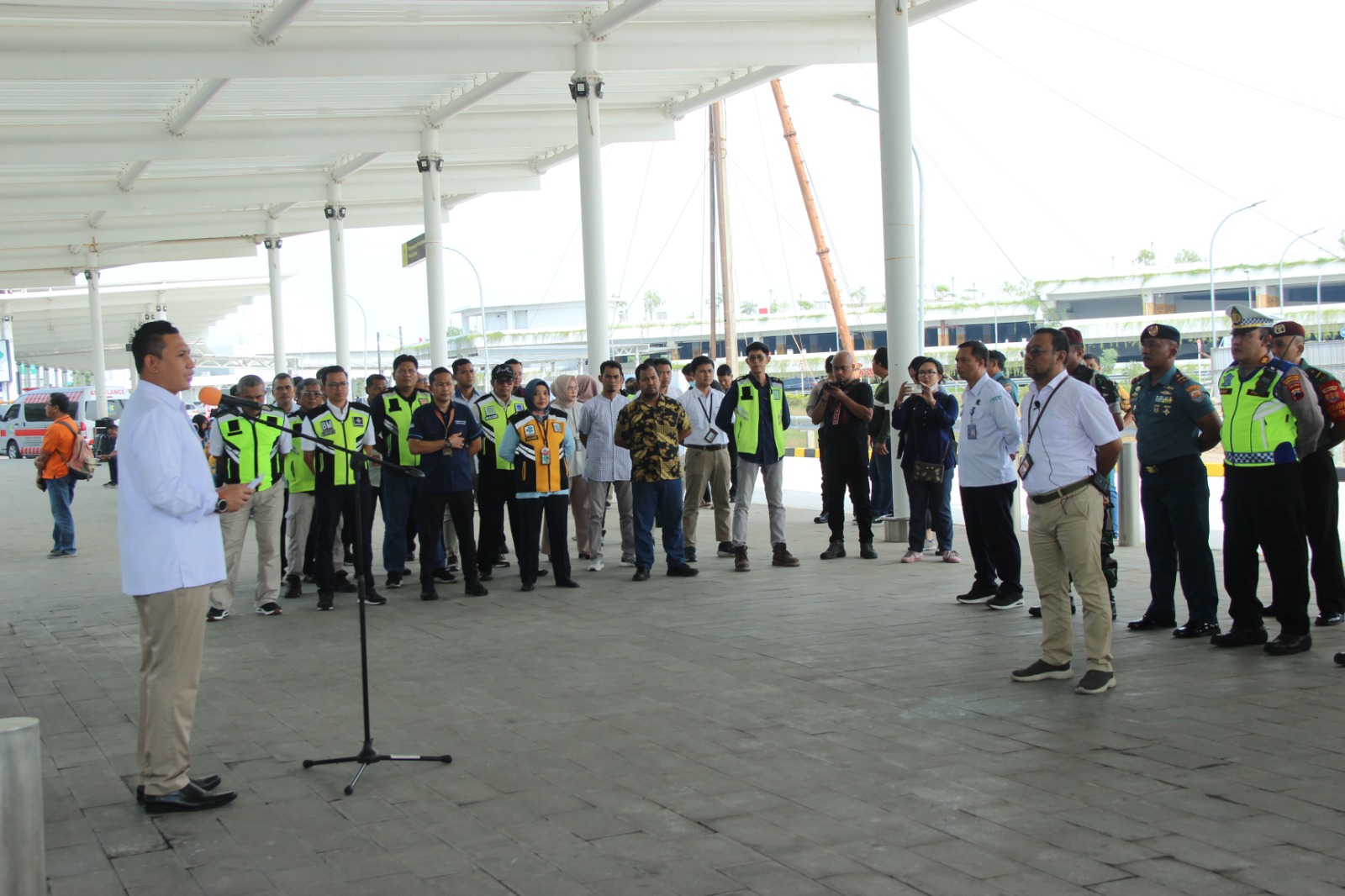 PT. Angkasa Pura Indonesia Kantor Cabang Bandara Jenderal Ahmad Yani Semarang melaksanakan Posko Terpadu Angkutan Udara Nataru. (Foto/Febry Mustafat).