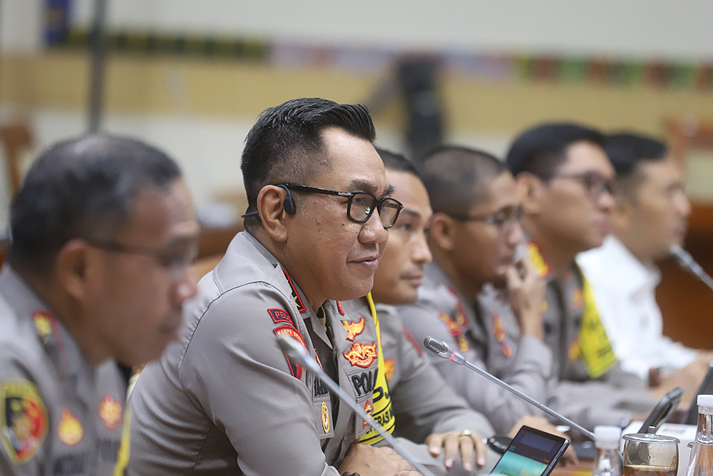 RDP Komisi III bersama Kapolda Kalteng dan Kapolres Jaktim bahas kasus  pembunuhan dan penganiayaan. (BeritaNasional/Elvis Sendouw)