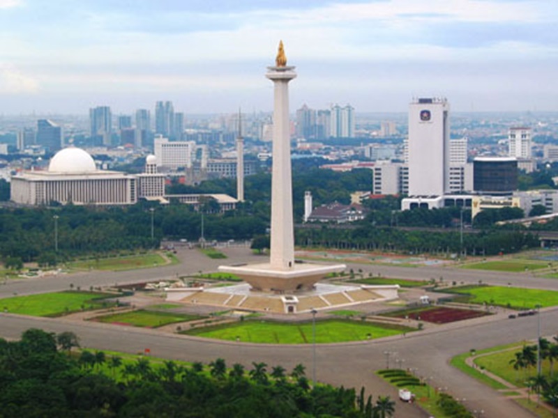 Rekayasa lalu lintas di Monas (Foto/Berita Jakarta)