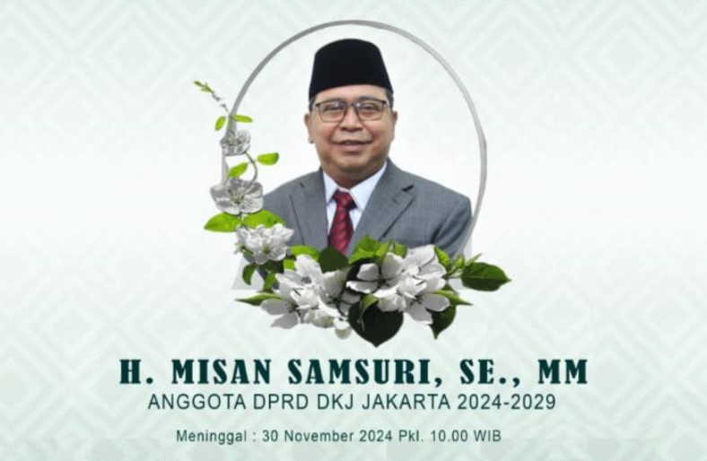 Anggota DPRD DKI Jakarta Misan Samsuri meninggal dunia, Sabtu (30/11/2024). (Foto/doc. Demokrat)