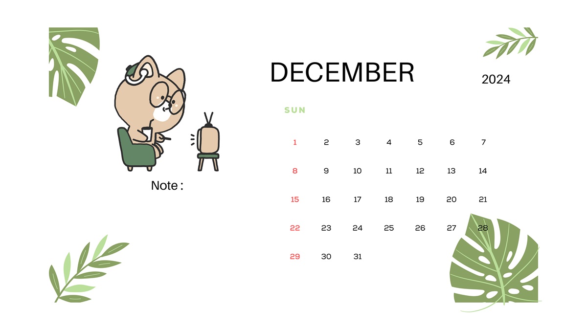 Ilustrasi kalender bulan Desember. (Foto/freepik).